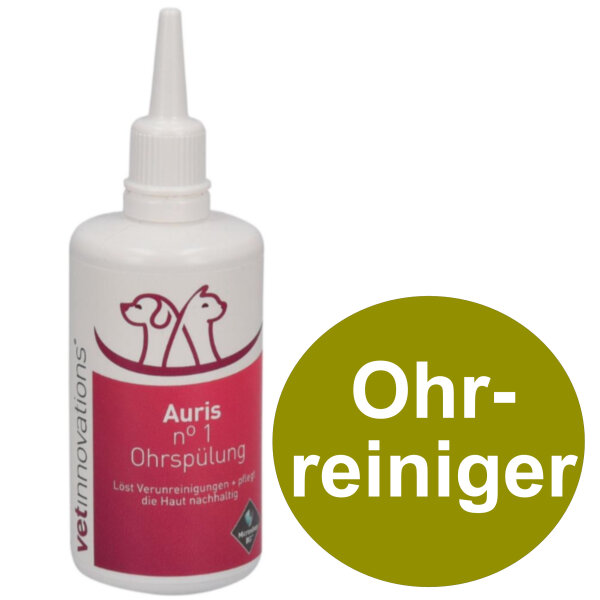 Vetinnovations Auris No1 Ohrspülung 110ml Ohrreiniger für Hund & Katze