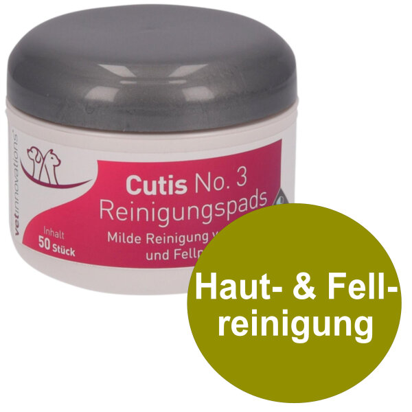 Vetinnovations Cutis No.3 Reinigungspads 50 Fellpflege Hund & Katze