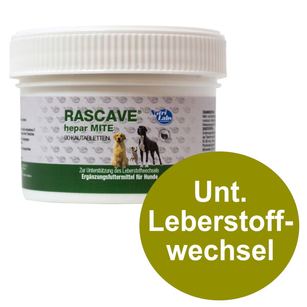 NutriLabs Rascave Hepar Mite Hund 90 Unt. Leberstoffwechsel