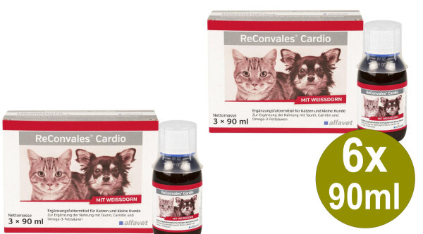 Alfavet ReConvales Cardio 6x90ml Herz Kreislauf Hund Katze