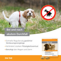 Alfavet Dia Tab 30 Kautabletten für Hund & Katze bei Durchfall