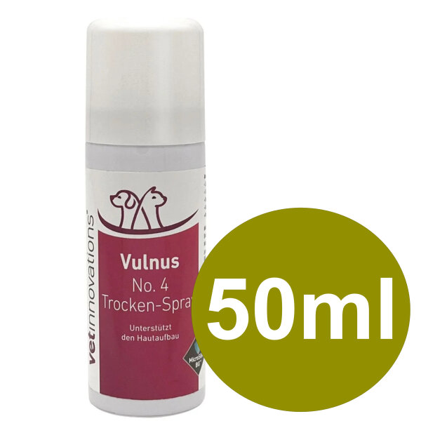 Vetinnovations Vulnus No.4 Trocken-Spray 50 ml Heilung Haut Hund & Katze