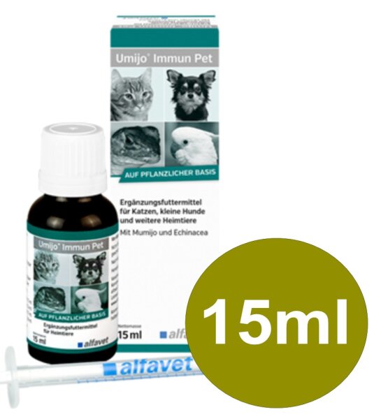 Alfavet Umijo Immun 15ml Hund Katze Heimtiere Stärkung Immunsystem Immufer