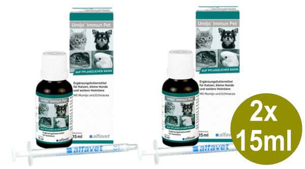 Alfavet Umijo Immun 2x15ml Hund Katze Heimtiere Stärkung Immunsystem Immufer