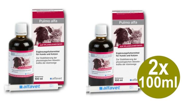 Alfavet Pulmo Alfa 2x 100ml Hustensaft für Hund und Katze