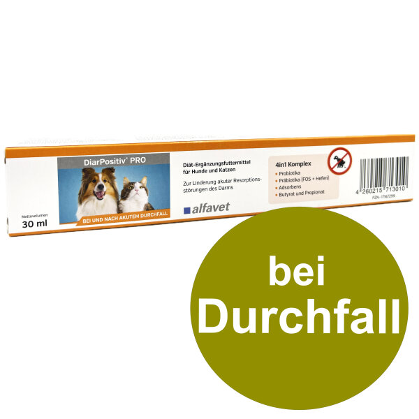 Alfavet DiarPositivePro 30ml Hund Katze bei Durchfall