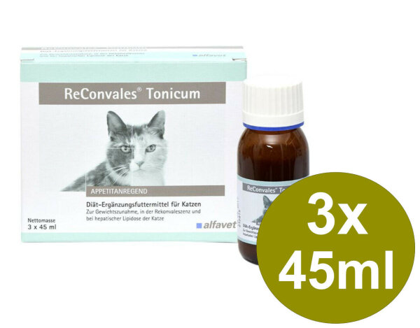 Alfavet ReConvales 3x45ml Tonicum für Katzen Appetitanregung Aufbau