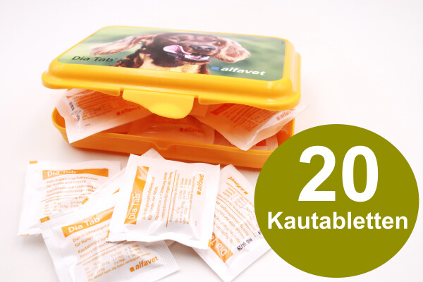 Alfavet Dia Tab 20x5,5g Reiseapotheke für Hund & Katze bei Durchfall