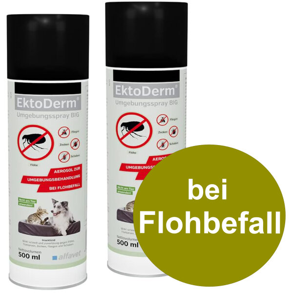 Alfavet EktoDerm Big 2x 500ml Fogger bei Flohbefall