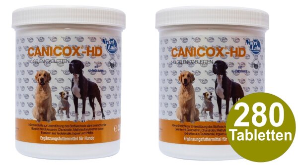 NutriLabs Canicox Hund 2xHD140 Kautabletten f. beanspruchter Gelenke