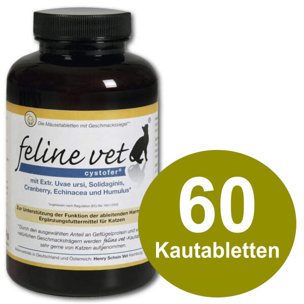 Feline Vet Cystofer 60 Tabletten Katze Auflösung bei Struvitsteinen