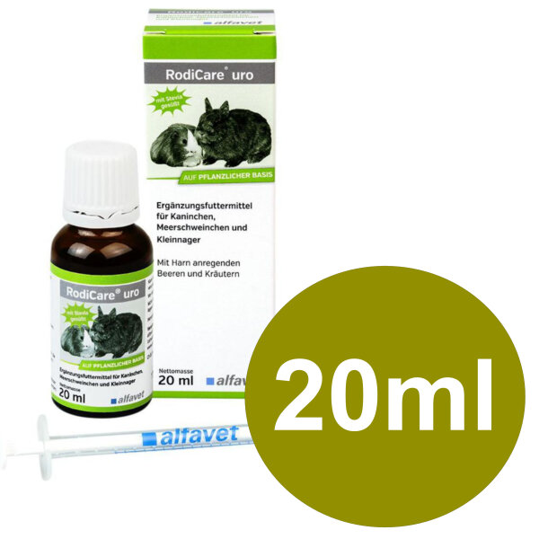 Alfavet RodiCare Uro 20ml Meerschw. Kaninchen Harn anregend