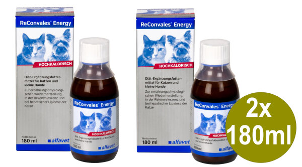 Alfavet ReConvales Energy 2x180ml Aufbaunahrung f. Hunde & Katzen